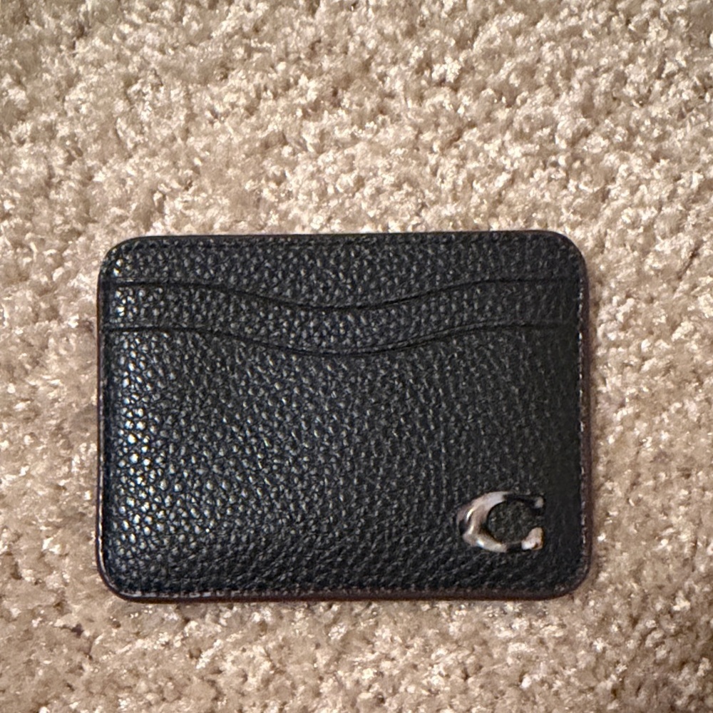 Black Leather Card Case Wallet